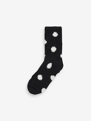 Black/White Cosy Socks 4 Pack - Image 4 of 7