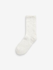 Black/White Cosy Socks 4 Pack - Image 7 of 7