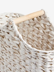 Cream Woven Toilet Roll Slimline Holder and Storage Set - Image 5 of 5