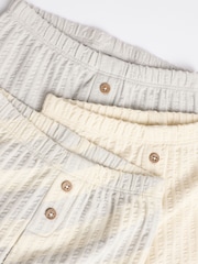 Grey/Cream 100% Cotton Baby Leggings 3 Pack (0mths-2yrs) - Image 8 of 10