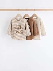 Neutral Milk Club Baby Jersey Long Sleeve T-Shirts 3 Pack (0mths-2yrs) - Image 1 of 14