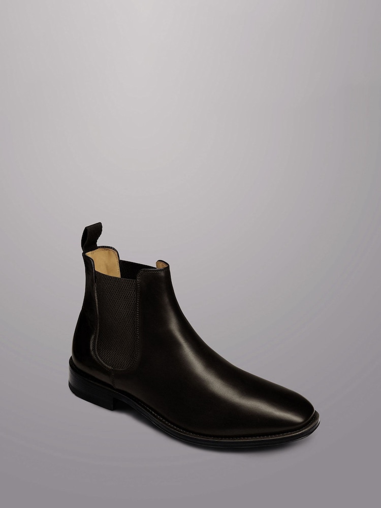 Charles Tyrwhitt Brown Leather Chelsea Boots - Image 2 of 4