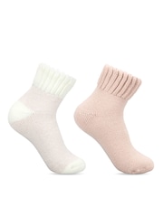 Totes Pink Thermal Cropped Length Socks 2 Pack - Image 4 of 5