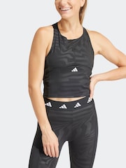 adidas Black Techfit Printed Crop Vest - Image 4 of 6