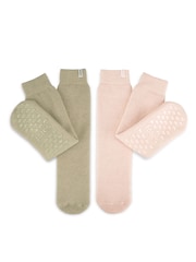 Totes Green Brushed Thermal Original Slipper-Socks 2 pack - Image 3 of 5