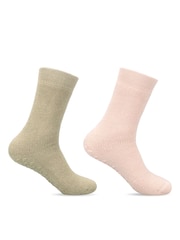Totes Green Brushed Thermal Original Slipper-Socks 2 pack - Image 4 of 5