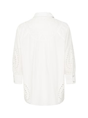 Cream Rihanna Lace White 100% Cotton Shirt - Image 6 of 6