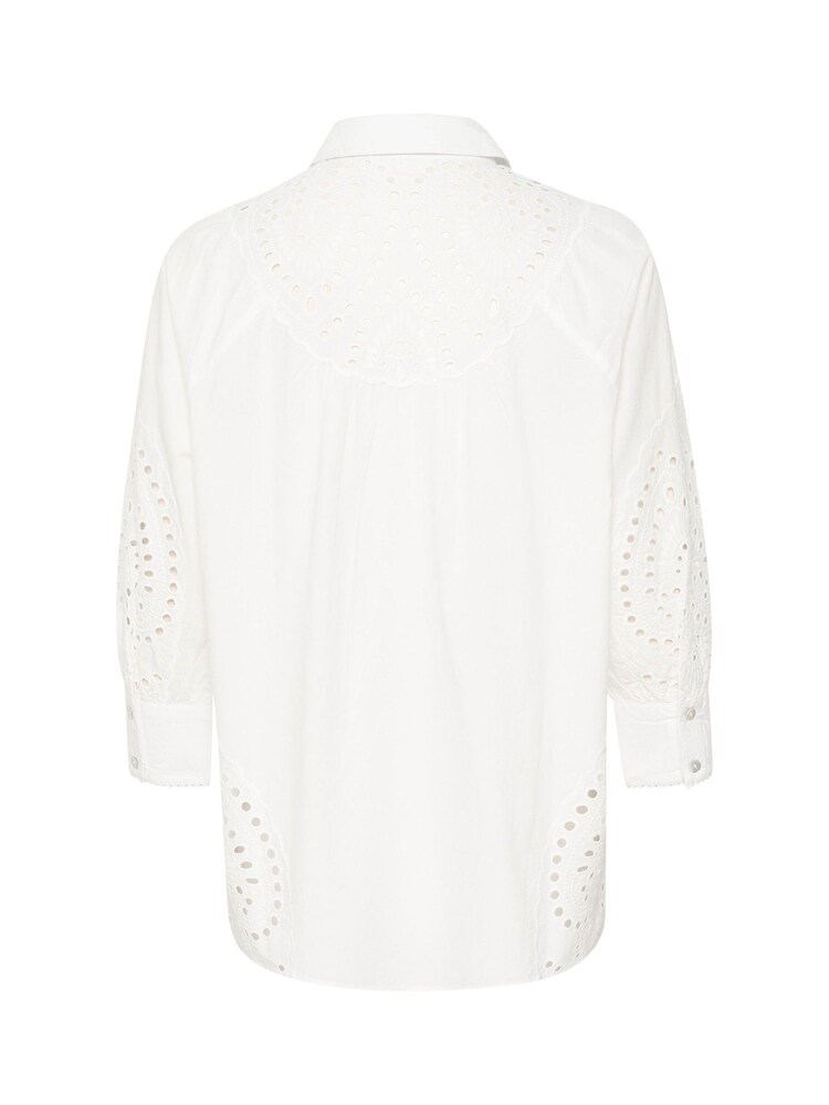 Cream Rihanna Lace White 100% Cotton Shirt - Image 6 of 6 Cream Rihanna Lace White 100% Cotton Shirt - Image 6 of 6