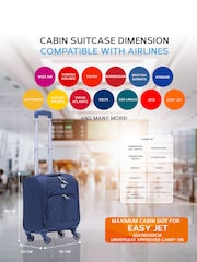 Flight Knight Navy 45x36x20cm EasyJet Soft Case Cabin Carry On Suitcase Hand Luggage - Image 3 of 7