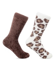 Totes Brown Super Soft Cosy Bed Socks - Image 3 of 5
