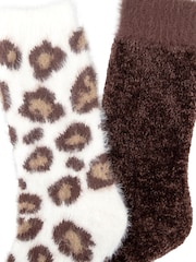 Totes Brown Super Soft Cosy Bed Socks - Image 4 of 5