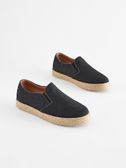 Navy Woven Espadrilles Loafers - Image 1 of 6
