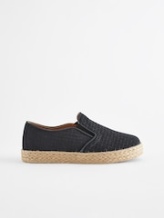 Navy Woven Espadrilles Loafers - Image 2 of 6