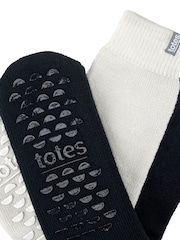 Totes Blue Brushed Thermal Original Slipper-Socks 2 pack - Image 4 of 5
