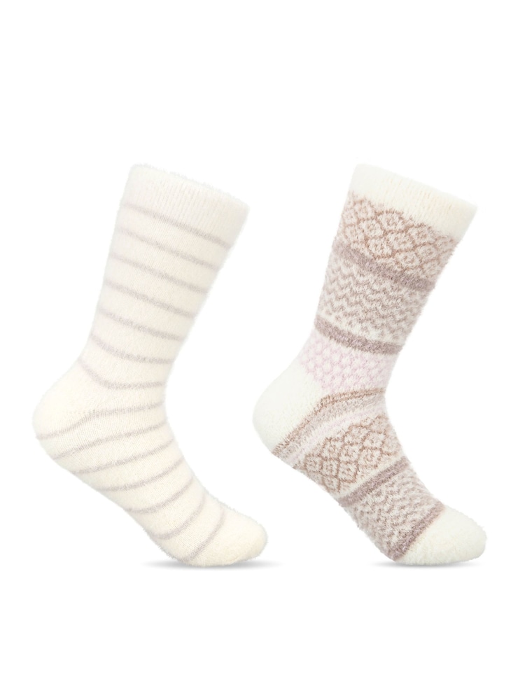 Totes Natural Super Soft Cosy Bed Socks - Image 2 of 5 Totes Natural Super Soft Cosy Bed Socks - Image 2 of 5