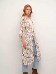 Cream Cania 3/4 Sleeve Kimono - Image 1 of 5