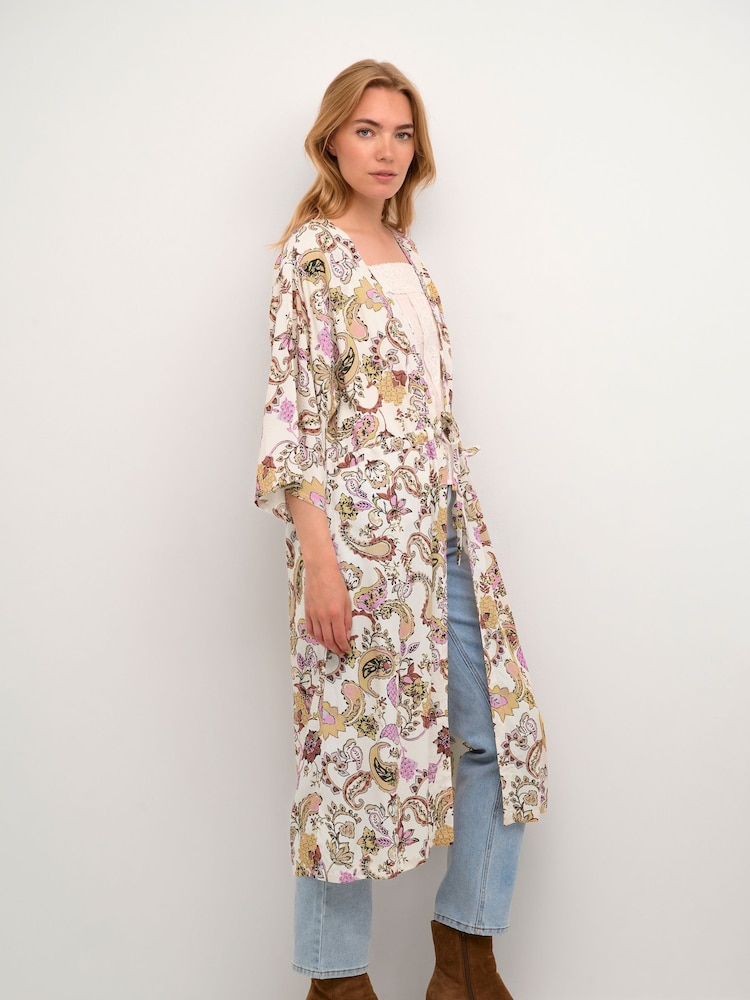 Cream Cania 3/4 Sleeve Kimono - Image 1 of 5