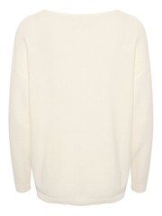 Cream Sillar 100% Cotton V-Neck Pullover Jumper - Image 6 of 6