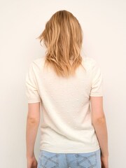 Cream Hanne Short Sleeve Pullover Cream Jumper - Image 2 of 6