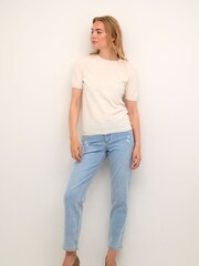 Cream Hanne Short Sleeve Pullover Cream Jumper - Image 3 of 6