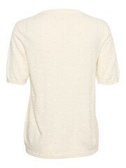 Cream Hanne Short Sleeve Pullover Cream Jumper - Image 6 of 6