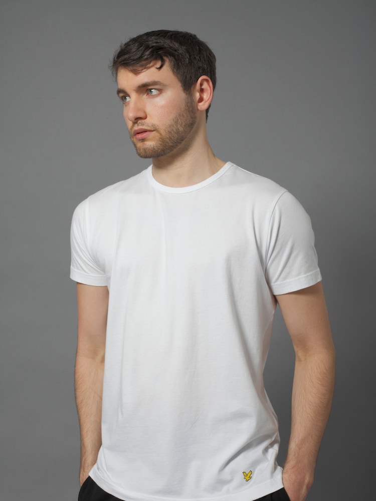 Lyle & Scott Black/White/Grey Lounge T-Shirts 3 Pack - Image 2 of 3