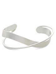 Oliver Bonas Silver Plated Agatha Twist Plated Brass Bangle - Image 1 of 1