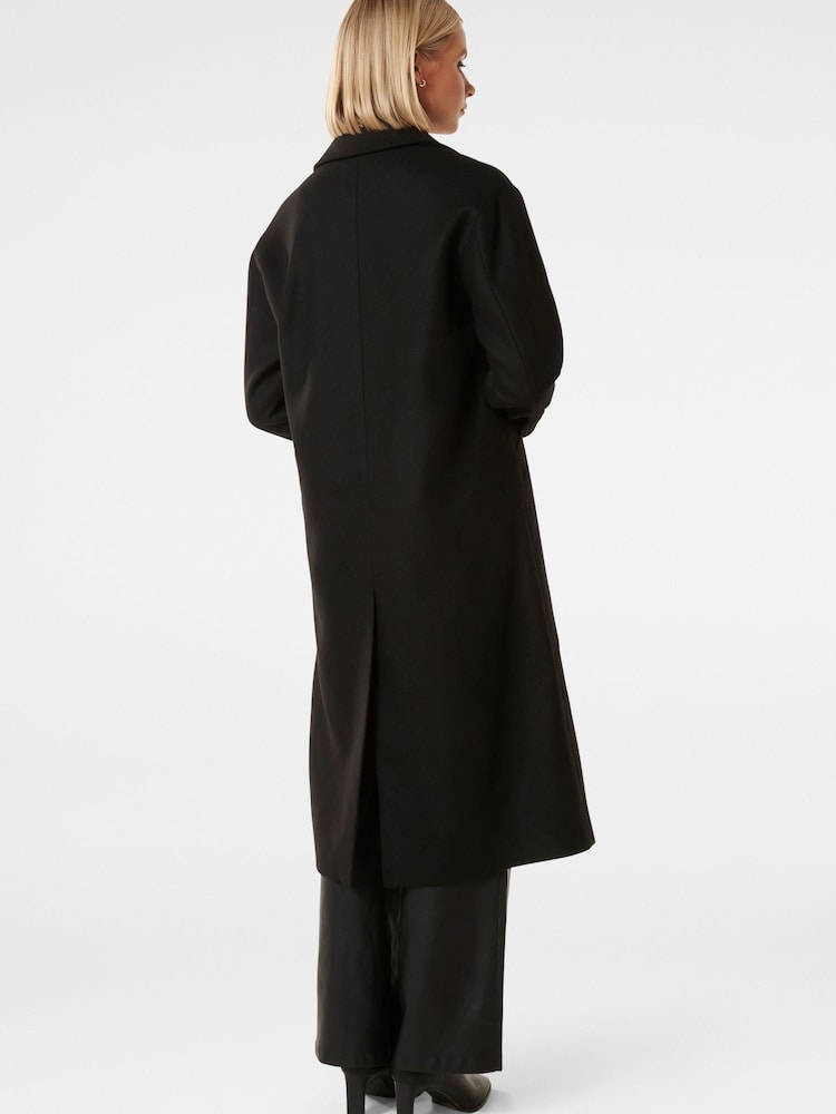 Forever New Black Jackie Drop Shoulder Coat - Image 2 of 4