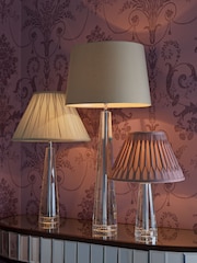 Laura Ashley Clear Blake Cut Glass Crystal Obeliskl Table Large Lamp Base - Image 3 of 5