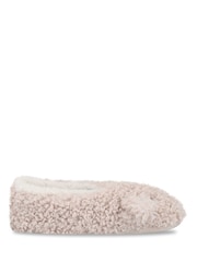 Totes Novelty Dog Borg Footsies Socks with Sherpa Lining - Image 2 de 5
