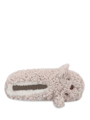 Totes Novelty Dog Borg Footsies Socks with Sherpa Lining - Image 3 de 5