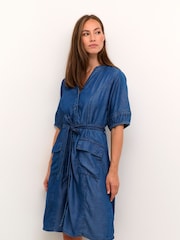 Cream Blue Molly Dress - Image 1 of 6