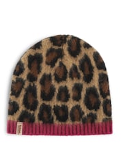 Totes Animal Leopard Beanie Hat & Gloves with Smartouch - Image 3 of 5
