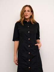 Cream Ann Short Sleeve Shirt Dress - Image 1 of 6