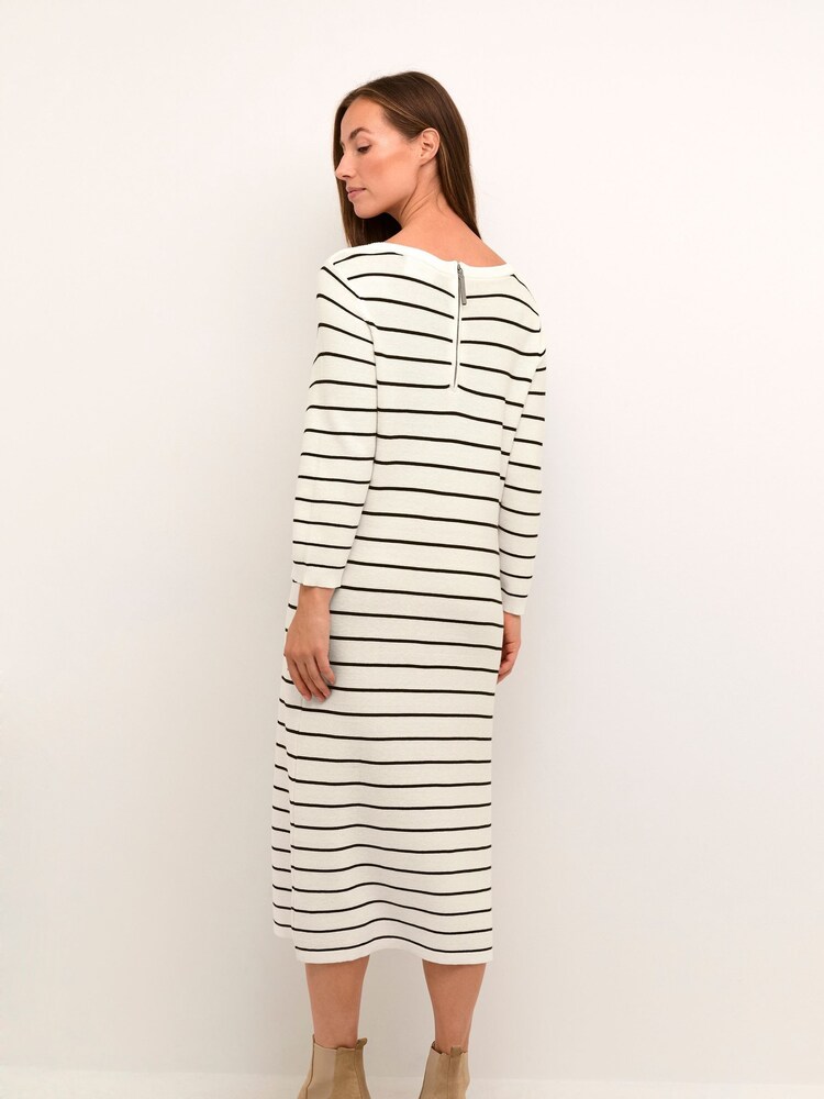 Cream Sillar Midi Knit White 100% Cotton Dress - Image 2 of 5 Cream Sillar Midi Knit White 100% Cotton Dress - Image 2 of 5