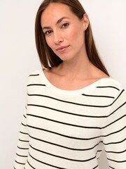 Cream Sillar Midi Knit White 100% Cotton Dress - Image 3 of 5