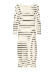 Cream Sillar Midi Knit White 100% Cotton Dress - Image 4 of 5