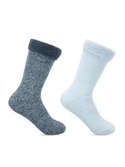 Totes Blue Brushed Thermal Bed Socks 2 pack - Image 4 of 5
