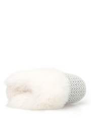 Totes Natural Patterned Knit Mule Slippers - Image 4 of 5