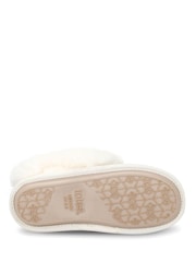Totes Natural Patterned Knit Mule Slippers - Image 5 of 5