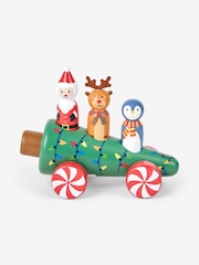 JoJo Maman Bébé Wooden Christmas Tree Car Push-Along - Image 3 of 4
