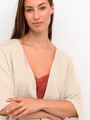 Cream Sillar 100% Cotton Knitted Cream Cardigan - Image 4 of 6