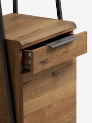 Dark Bronx Oak Effect Ladder Bedside Table - Image 2 of 7