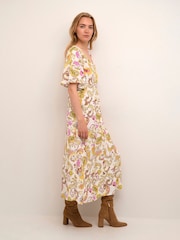 Cream Natural Dia Midi Dress - Image 1 of 5