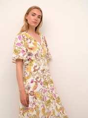 Cream Natural Dia Midi Dress - Image 3 of 5