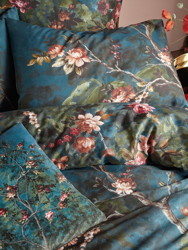 Graham & Brown Blue Night Garden 100% Cotton Duvet Cover and Pillowcase Set - Image 2 of 7