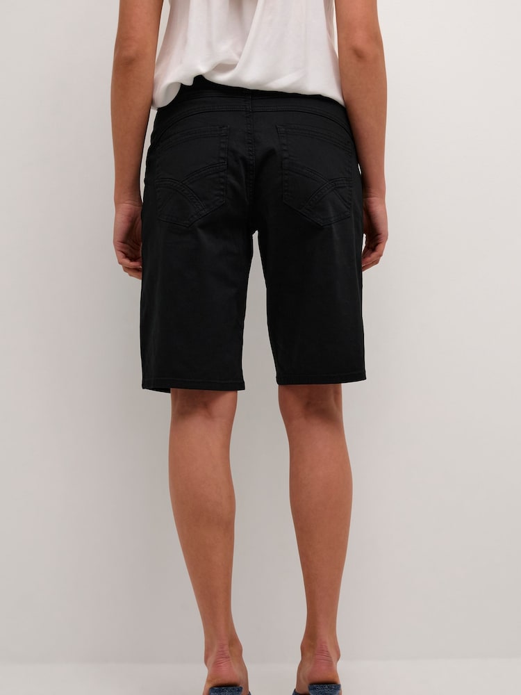 Cream Ann Slim Fit Black Shorts - Image 2 of 6 Cream Ann Slim Fit Black Shorts - Image 2 of 6