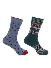 Totes Blue Original Slipper Socks 2 Pack - Image 4 of 5
