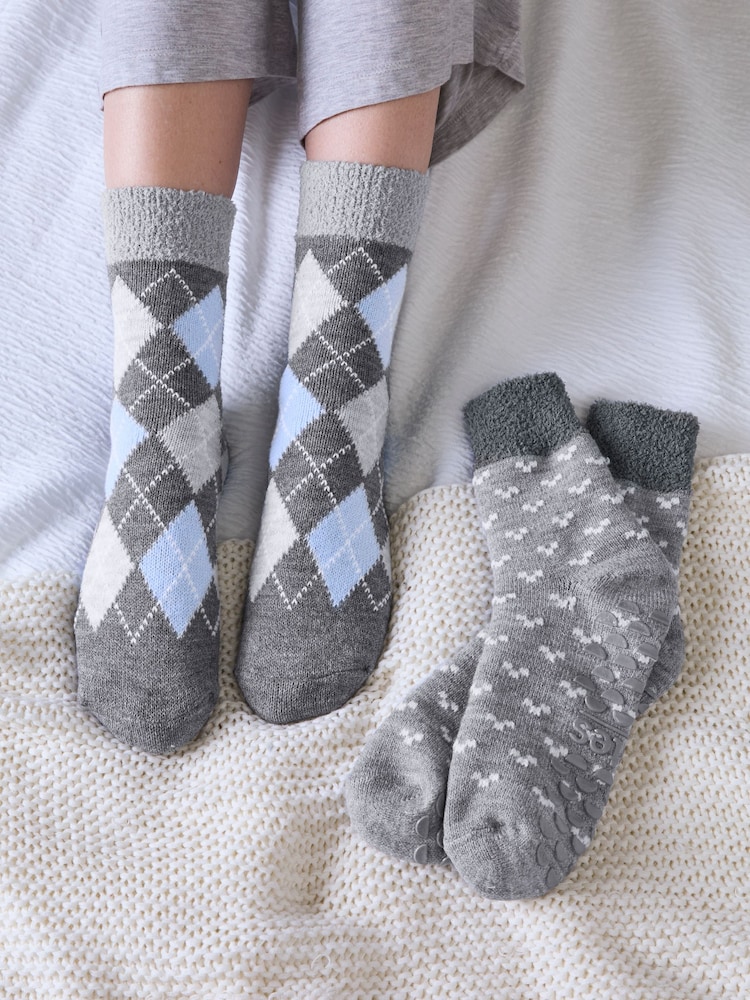 Totes Crop Socks 2 Pack with Cosy Lining - Bild 1 von 5