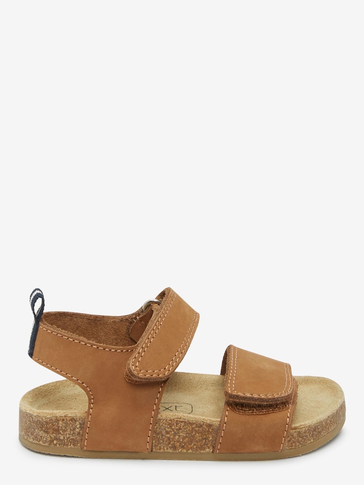 Tan Brown Standard Fit (F) Corkbed Comfort Sandals - Image 1 of 3